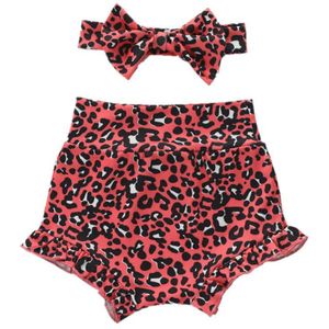 Baby Kids Harembroek Ruches Hoge Taille Leopard Bloemenprint Shorts Pasgeboren Baby Jongens Meisjes Korte Broek Bloeiers 0-18M