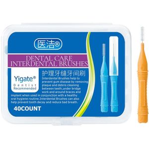 Interdentale Borstelen Kloof Schoonmaken Volwassen Ultra-Fijne 0.4-1.5 Cleaning I-Soort Verpleging Rager 40