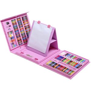 208Pcs Kids Kinderen Schilderij Tekening Gereedschap Set Met Kleurpotloden Marker Pennen Kleurpotloden Voor Home School Kleuterschool Benodigdheden