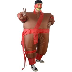 Opblaasbare ninja kostuum volwassen blow-up pak