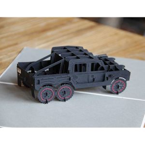 3D Pop Up Jeep Auto Wenskaarten Kerst Verjaardag Valentijn Uitnodiging
