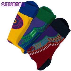 3 paren/pak Vrouwen Sokken Afrikaanse Kleurrijke Zachte Sokken Leisure Katoen Warm Afrikaanse Vrouwen Sok Vrouwelijke WYB468