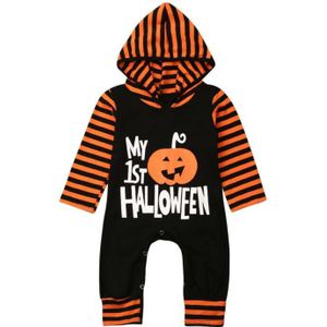 Peuter Baby Boy Meisje Mijn 1st Halloween Hooded Romper Bodysuit Jumpsuit Kleding