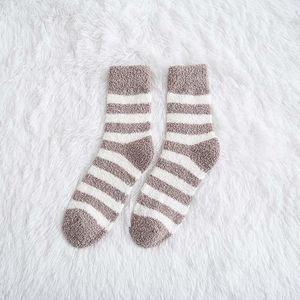 Winter Vrouwen Sokken Producten Warm Soft Coral Fleece Buis Sokken Slaap Thicken Elastische Pluche Thuis Vloer Sokken