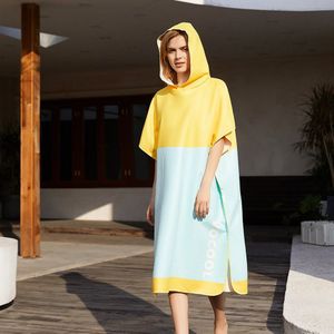 Microfiber Handdoeken Surf Strand Wetsuit Veranderende Handdoek Badjas Poncho Met Kap-One Size Fit Alle