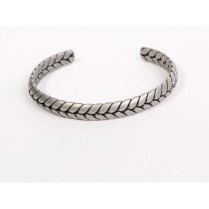 Stijlvolle Tarwe Oor Vorm Bangle Mannen Vrouwen Manchet Armband Retro Viking Rvs Casual Oude Sieraden Pulseira