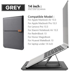 Nillkin Laptop Sleeve Tas Met Stand Voor Macbook Air 13 Case Voor Macbook Pro M1 Pu Leather Laptop Case voor Macbook Pro 14