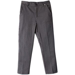 Mens Womens Chef Uniformen Baggy Broek Broek 2 Zakken Restaurant Keuken Uniform Kok Broek Elastische Taille M-4XLStripe