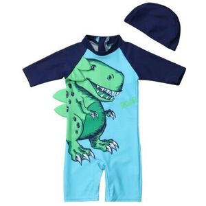 2 PCS Baby Kids Jongens Zon Beschermende Badmode X Dinosaur Beach Quick Dry Badmode Rash Guard Kostuum Badpakken UK