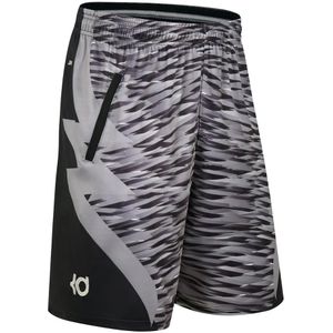 SYNSLOVE streep training basketbal running KD schilderen sport shorts losse half lengte plus size met dubbele pocket