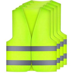 4 Stuks. Veiligheid Vesten Auto Punctie Vest Veiligheid Vest, veiligheidswaarschuwing Vest En 471 Met 360 Graden Reflecterende Strepen En Gesp, Sta