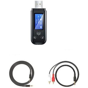 Bluetooth 5.0 Audio Zender Ontvanger Usb 3.5Mm Rca Stereo Muziek Draadloze Adapter Ingebouwde Batterij