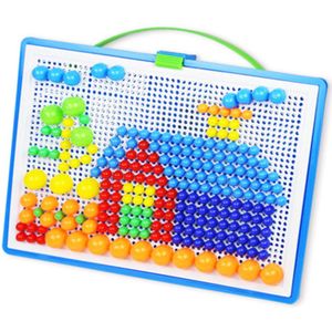 Mozaïek Pegboard Kids Educatief Speelgoed 296Pcs Paddestoel Nagels Jigsaw Puzzels Leren Speelgoed L5 #4