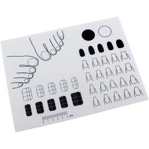 DH1045Foldable Nagellak Silicone Hand Kussen Houder Pad Sticker Nail Art Manicure Praktijk Gereedschap Nail Mat