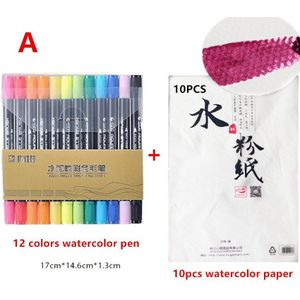 80 kleuren twee hoofd aquarel borstel pen met Gouache papier markers voor tekening gekleurde manga aquarel pen voor school kid