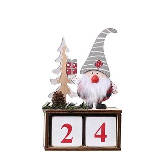 Houten Kalender Decoratie Kerst Tafel Decoratie Kerst Advent Kalender Xmas Noel Gelukkig Nieuwjaar 2022