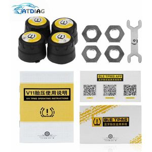 Tpms Bluetooth 4.0 Universele Externe Bandenspanning Sensor Ondersteuning Ios Android Telefoon Bandenspanning Sensor Installeren