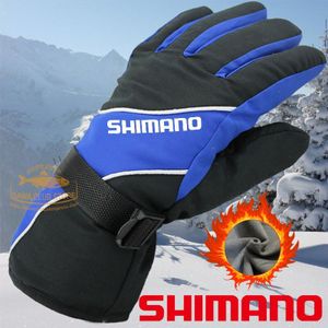 Shimano Winter Vissen Handschoenen Windscherm Winter Warm Vissen Handschoenen Ridding Handschoenen Outdoor Sport Waterdicht Ski Handschoenen