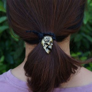 1Pcs Noorse Viking Schedel Vegvisir Elastische Haarband Amulet