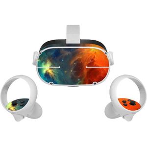 Skin Sticker Voor Oculus Quest 2 Vr Headset Controller Pvc Decals Leuke Cartoon Wrap Cover Voor Oculus Quest 2 Accessoires