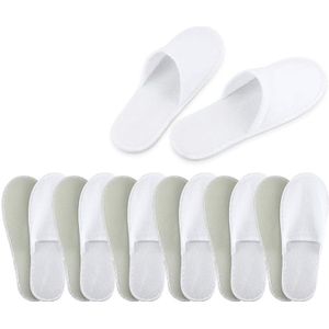 20 Pairs Wegwerp Witte Hotel Slippers Voor Gasten, Gesloten Teen Slippers Fit Voor Vrouwen En Mannen