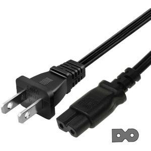2 Prong Gepolariseerde-Power-Cord voor Vizio-LED-TV Smart-HDTV E-M-Serie en anderen 2 Slot Adapter-AC-Muur-Kabel: IEC-60320 IEC320 C7