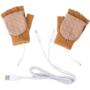 Mannen Vrouwen Winter Verwarmde Handschoenen Handwarmer Thermische Elektrische Handschoenen Waterdichte USB Batterij Aangedreven Voor Half Vingerloze Handschoenen