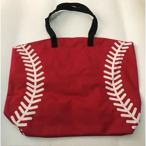 Softbal Tote Tas Voor Kinderen Verschillende Zwarte Baseball Voetbal Stiksels Tassen Vrouwen & Kinderen Katoen Canvas Sporttas