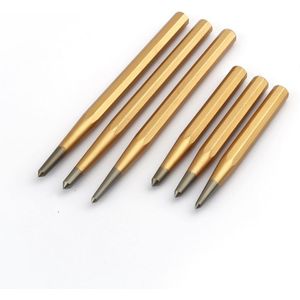 Crv Hoge Hardheid Center Pin Punch Metalen Roestvrij Staal Hout Inspringen Mark Houtbewerking Tool Bit 4 5 6 Mm