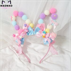 Hand Made Sweet Lo Moeder Roze En Blauw Paars Geel Lolita Haaraccessoires Ontblote Zoete Haarspeldjes Zachte Leuke Meisje Beer candy