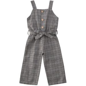 1-6Y Peuter Kids Baby Meisjes Rompertjes Plaid Print Warme Broek Overall Jumpsuit Winter Broek Kleding