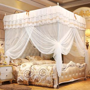 Luxe Prinses 4 Hoeken Post Bed Luifel Klamboe Slaapkamer Klamboe Bed Gordijn Canopy Netting Mosquito