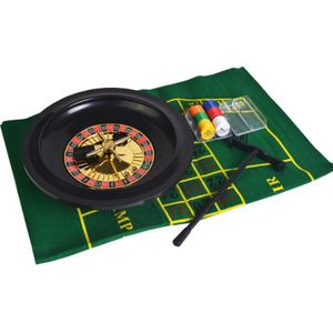 10 Inch Roulette Spel Set Met Tafelkleed Poker Chips Voor Bar Party Borad Game