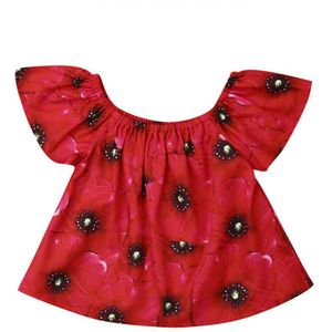 IMCUTE Pasgeboren Baby Meisjes Off Shoulder Bloemen Tops One-Stukken Outfit Kleding
