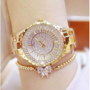 Mode Beroemde Vol Diamanten Armband Quartz Horloge Luxe Dame Jurk Horloge Rhinestone Bling Crystal Bangle Horloges