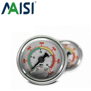 Dial Luchtdrukmeter 40mpa/6000PSI Manometer Met M10 * 1 Voor Pcp Handpomp Factory Outlet Dubbele schaal Barometer Druk
