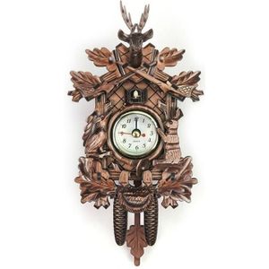 Vintage Huis Decoratieve Vogel Wandklok Opknoping Hout Koekoeksklok Woonkamer Slingeruurwerk Craft Art Klok Voor Nieuw Huis