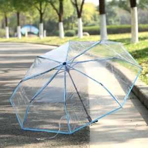 Transparante Paraplu Opvouwbare Automatische Paraplu Self-Opening En Zelf-Verzamelen Mannelijke En Vrouwelijke Studenten Sunny Paraplu Kleine F