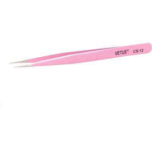 Vetus Cs Serie Roze Make Pincet Fijne Punt Hoge Precisie Roestvrijstalen Pincet Voor Wimper Extension