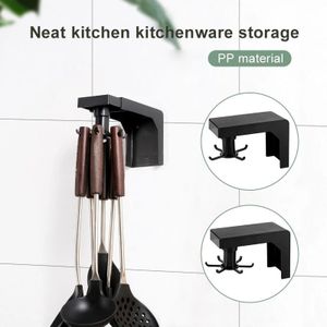 Punch Gratis 360 Graden Gedraaid Keuken Haken Roterende Plank Houder Nail Gratis Plank Hanger Opknoping Magazijnstelling