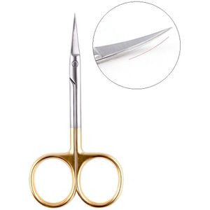 Manicure Schaar Gebogen Tip Hergroei Cuticle Clipper Pedicure Schaar Professionele Roestvrij Staal Dode Huid Remover Nail Gereedschap