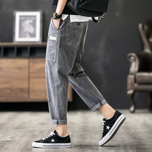 Mannen Plus Size Losse Stretch Harem Denim Jeans Trendy Negen Punt Broek Werkkleding Jeans Losse Jong jeans