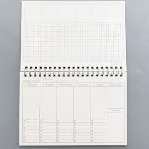 Creatieve Notebooks Agenda Dagboek Wekelijkse Maandelijkse Planner Voor Studenten Spiraal Organizer Boek Kraft Schema Papier Kantoorbenodigdheden