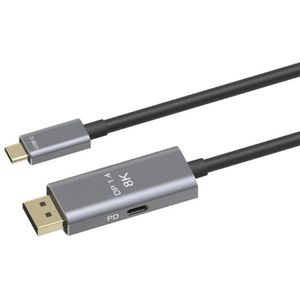 USB-C Naar Displayport Kabel 8K @ 60Hz 4K @ 144Hz Type-C 3.1 Naar Dp 1. 4 Adapter Pd Snelle Oplader Voor Macpro Display Hud, 1M