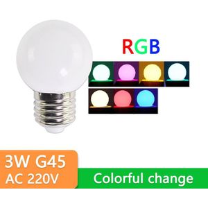 Led Lamp E27 3W G45 7W A60 Rgb Led Lamp Kleurrijke Led Lamp Licht Smd 2835 Ac 220V 240V Zaklamp Globe Lampen Decor Voor Thuis