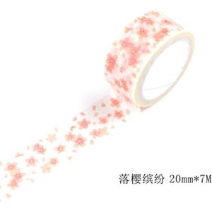 Romantische Sakura Bloemblaadjes Washi Tape Decoratieve Sticky Paper Masking Plakband Scrapbooking DIY