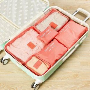 Reizen 6 Stuks Set Accessoires koffer organisator Kleding Opslag Waterdichte Tas Bagage Draagbare Organizer Verpakking Cube