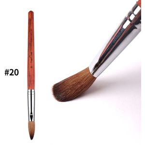 Fingerqueen Mahonie Nagelborstel Kolinsky Uv Gel Carving Pen Diy Nail Art Drawing Kristal Pen Tool