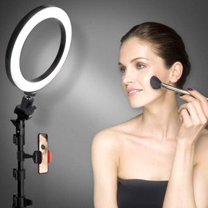 Verstelbare Led Selfie Ring Licht 12W Studio Fotografie Foto Met Statief Verlichting Voor Smartphone Make-Up