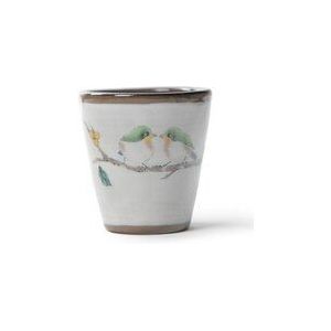Japanse stijl leuke geborduurde vogel thee set creatieve kung fu theepot cup set dikke aardewerk onderglazuur kleur